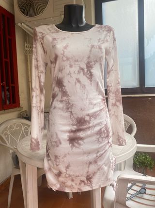 Abito donna maniche lunghe tie-dye