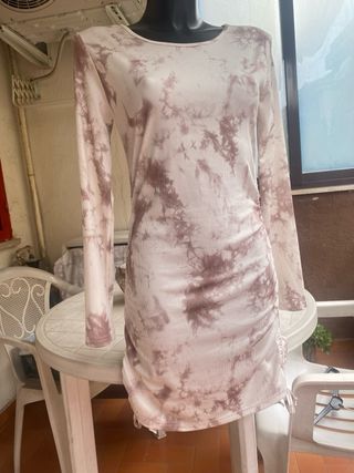 Abito donna maniche lunghe tie-dye