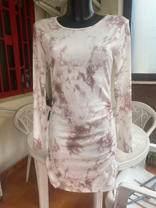 Abito donna maniche lunghe tie-dye