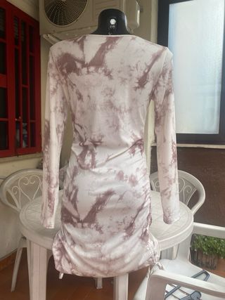 Abito donna maniche lunghe tie-dye