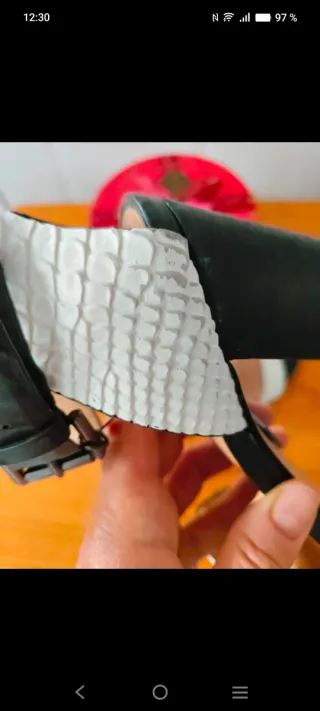 Sandalias Adolfo Domínguez Tacón Blanco y Negro