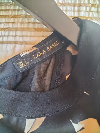 Blusa Zara manga francesa estampada