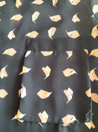 Blusa Zara manga francesa estampada