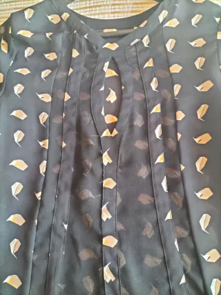 Blusa Zara manga francesa estampada