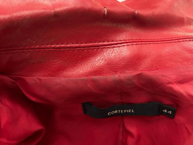 Chaqueta cuero roja “vintage”