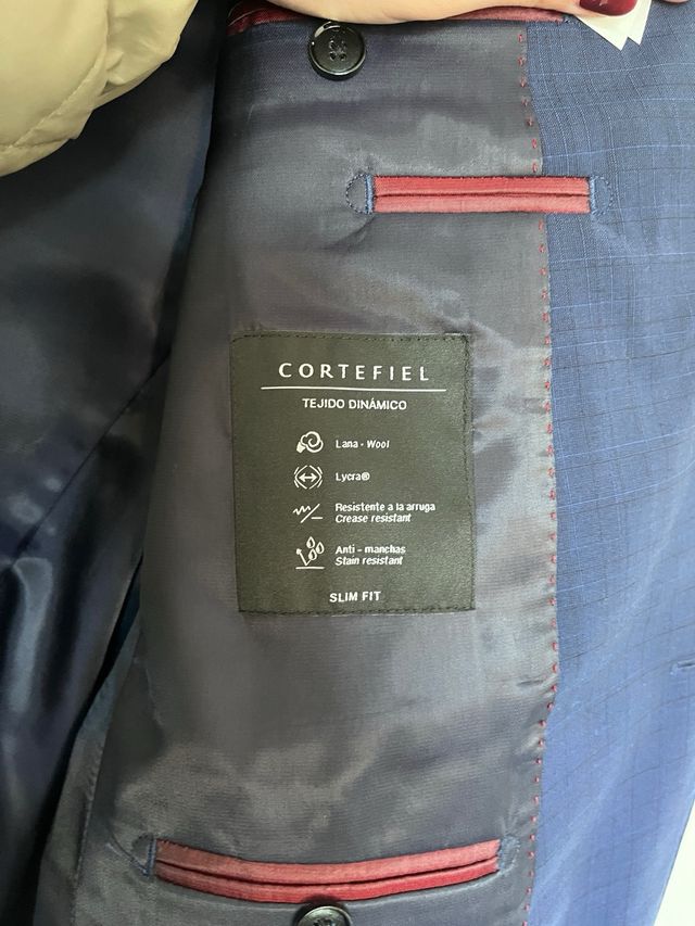 Traje chaqueta y pantalón CORTEFIEL azul M