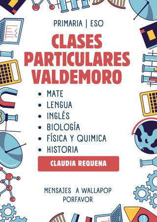 CLASES PARTICULARES PARA PRIMARIA Y ESO(VALDEMORO)