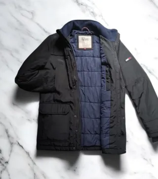 Parka Tommy Hilfiger uomo nera e blu
