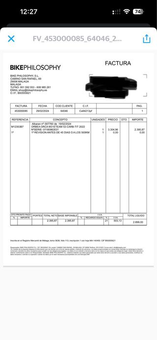 Bicicleta de carretera Orbea Orca M31eteam