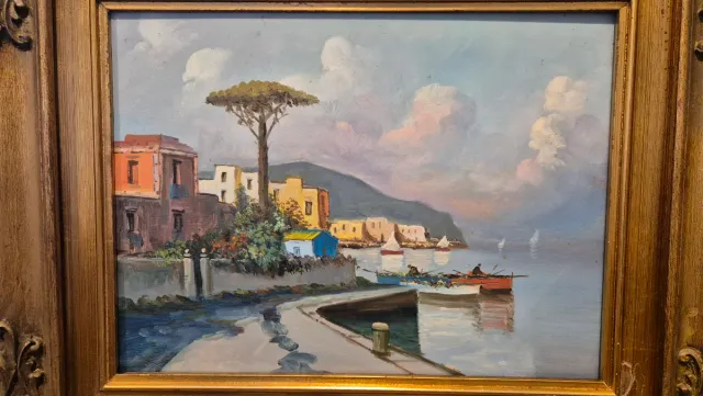 Dipinto a olio paesaggio marino