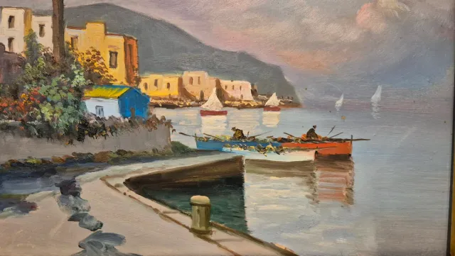 Dipinto a olio paesaggio marino
