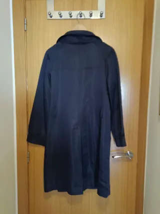 Gabardina azul mujer