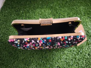 Bolso de fiesta negro multicolor