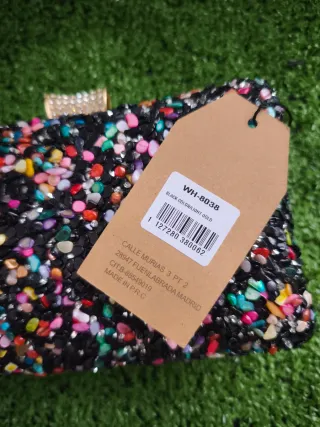 Bolso de fiesta negro multicolor
