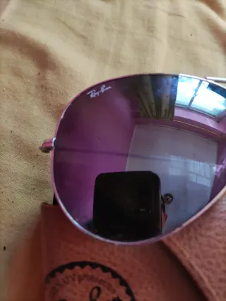 Gafas Ray-Ban Aviator Moradas y Plateadas + Funda
