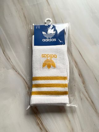 Calcetines Adidas Blancos y Amarillos Talla Única