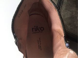 Botines ante nuevos cremallera cuña 39 kaki