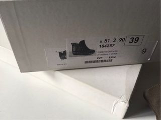 Botines ante nuevos cremallera cuña 39 kaki
