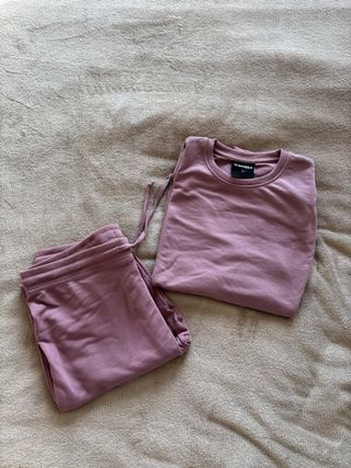 Conjunto Tramas+ Sudadera y Pantalón Rosa Talla S