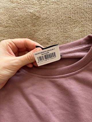 Conjunto Tramas+ Sudadera y Pantalón Rosa Talla S