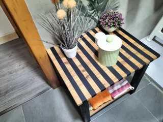 Tavolo organizzatore per bagno, comodino, ecc., in legno massello