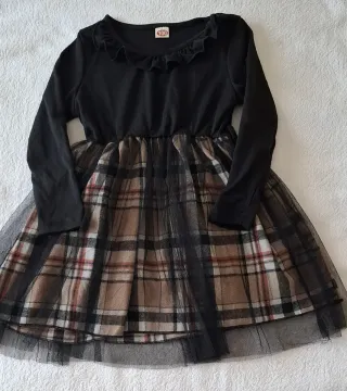 Vestito Natale Tulle Bambina 3/4 Anni