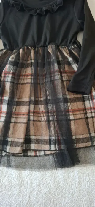 Vestito Natale Tulle Bambina 3/4 Anni
