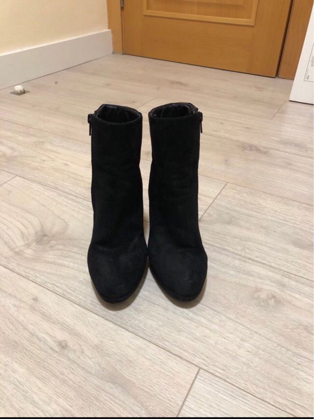 Botines negros tacón plataforma talla 36