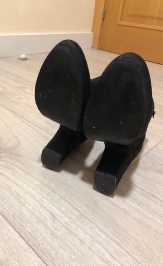 Botines negros tacón plataforma talla 36