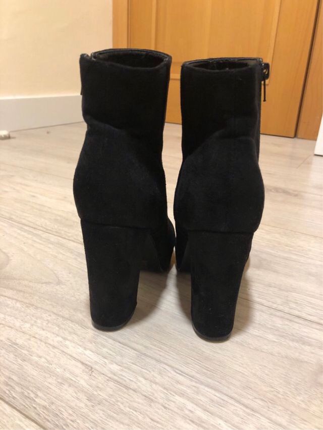 Botines negros tacón plataforma talla 36