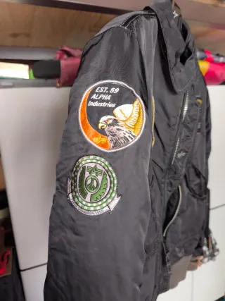 Chaqueta Piloto Alpha Industries Negra