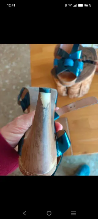 Sandalias Stonefly Tacón Azul/Verde