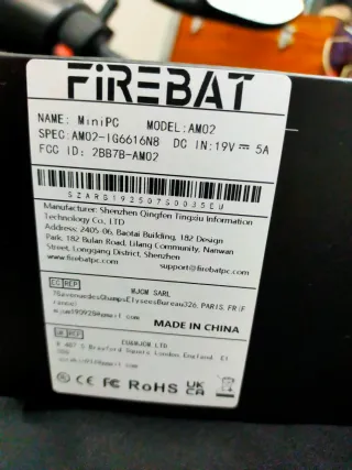 Mini PC FIREBAT Negro