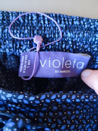 Pantalón Viscosa Violeta by Mango