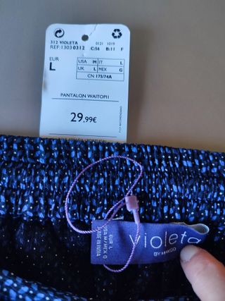 Pantalón Viscosa Violeta by Mango