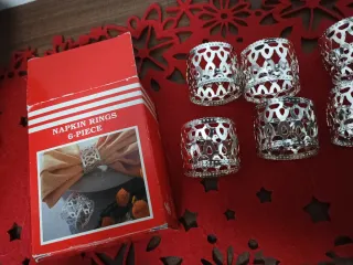 Set 6 Portatovaglioli Vintage Argentati