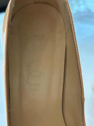 Zapatos de charol peep toe tacón