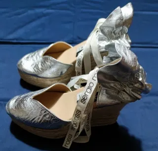 Espadrillas da donna di Sergio Rossi Pelle Argent