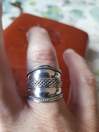 Anillo Plata Diseño Único Unisex