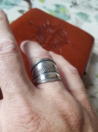 Anillo Plata Diseño Único Unisex