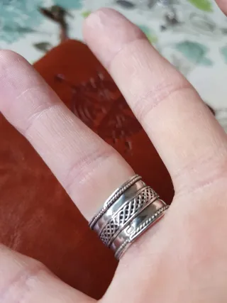 Anillo Plata Diseño Único Unisex