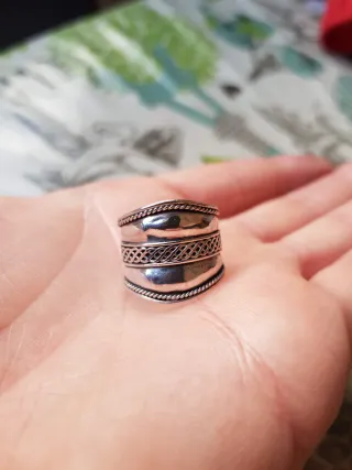 Anillo Plata Diseño Único Unisex