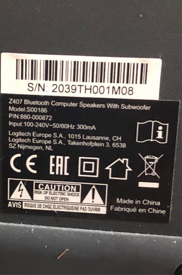 Logitech Z407 Bluetooth Altavoces Ordenador o TV