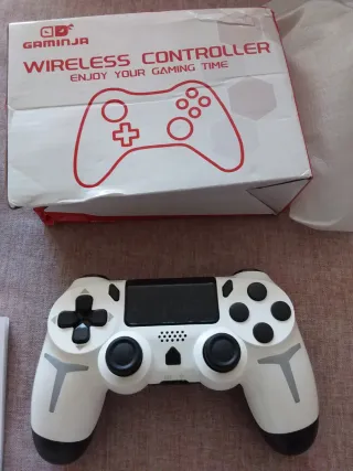 Mando Inalámbrico Gaminja PS4 Blanco,NUEVO