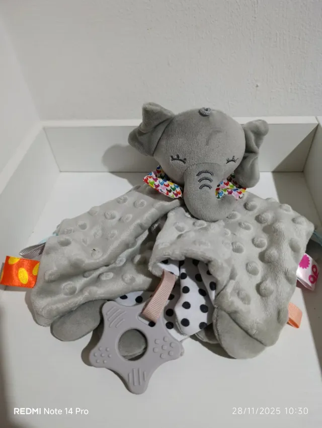 Peluche Dudu elefante con mordedor