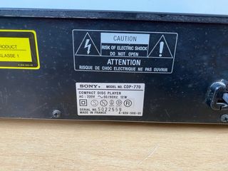 Reproductor CD SONY CDP-770