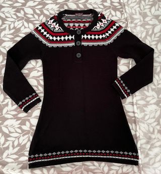 Jersey negro con estampado nórdico