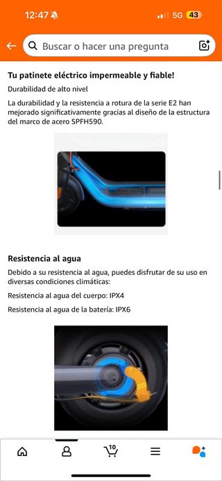 Patinete Eléctrico Segway Ninebot Kickscooter E2