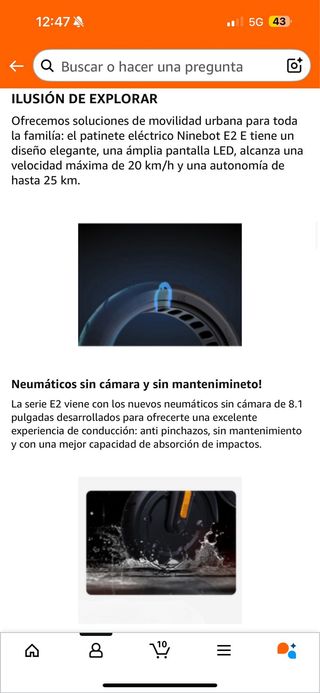 Patinete Eléctrico Segway Ninebot Kickscooter E2