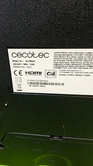 Cecotec TV LED 50 Smart TV CON DEFECTO